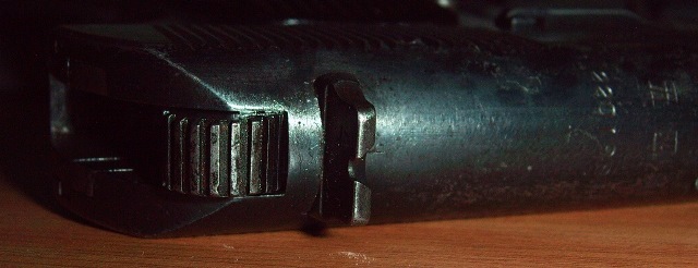 hammer lowered on empty chamber